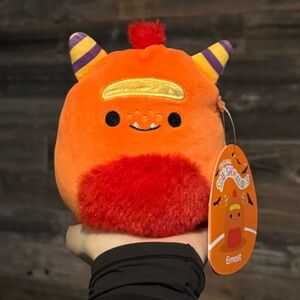 🎃Squishmallow 4.5” Ernest the Orange Monster Halloween Plush Toy NWT